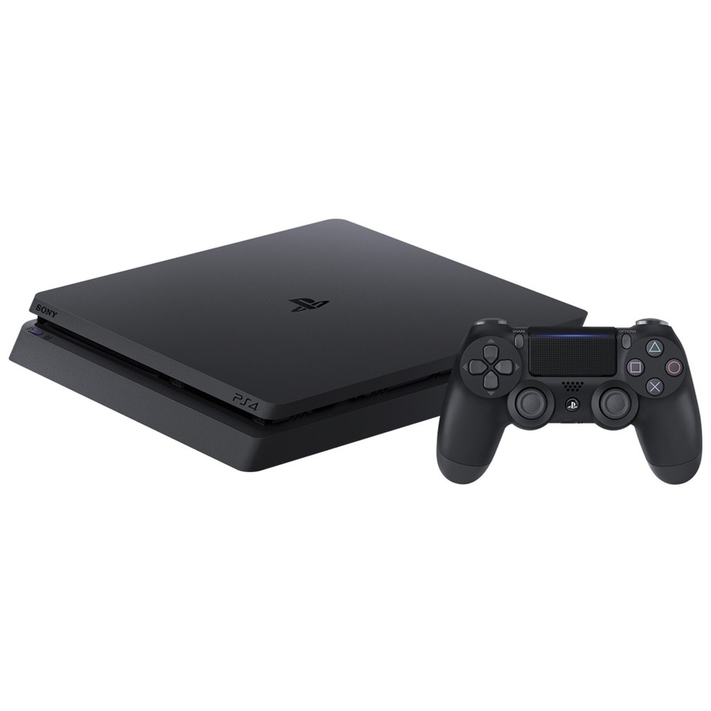 PS4 Slim game console 2 PS4 controllers and 2 terabyte cards